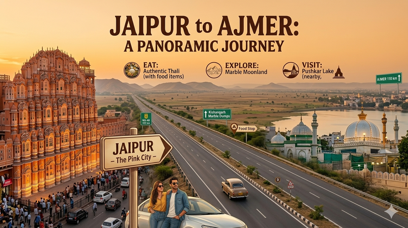 Jaipur to Ajmer taxi service - 135 km